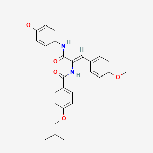 molecular formula C28H30N2O5 B5404785 4-isobutoxy-N-(2-(4-methoxyphenyl)-1-{[(4-methoxyphenyl)amino]carbonyl}vinyl)benzamide 