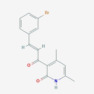 molecular formula C16H14BrNO2 B5404808 3-[3-(3-bromophenyl)acryloyl]-4,6-dimethyl-2(1H)-pyridinone 