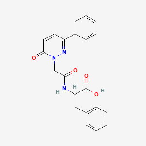 molecular formula C21H19N3O4 B5404844 N-[(6-oxo-3-phenyl-1(6H)-pyridazinyl)acetyl]phenylalanine 