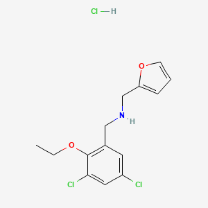 molecular formula C14H16Cl3NO2 B5404851 (3,5-dichloro-2-ethoxybenzyl)(2-furylmethyl)amine hydrochloride 