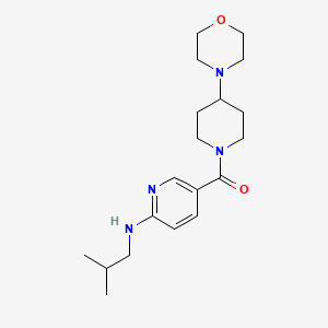 molecular formula C19H30N4O2 B5404858 N-isobutyl-5-[(4-morpholin-4-ylpiperidin-1-yl)carbonyl]pyridin-2-amine 