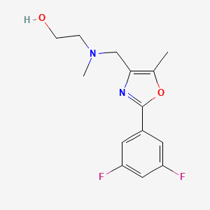 molecular formula C14H16F2N2O2 B5404863 2-[{[2-(3,5-difluorophenyl)-5-methyl-1,3-oxazol-4-yl]methyl}(methyl)amino]ethanol 