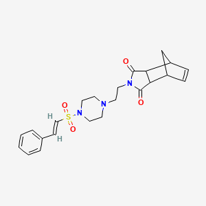 molecular formula C23H27N3O4S B5404879 4-(2-{4-[(2-phenylvinyl)sulfonyl]-1-piperazinyl}ethyl)-4-azatricyclo[5.2.1.0~2,6~]dec-8-ene-3,5-dione 