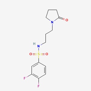 molecular formula C13H16F2N2O3S B5404882 3,4-difluoro-N-[3-(2-oxo-1-pyrrolidinyl)propyl]benzenesulfonamide 
