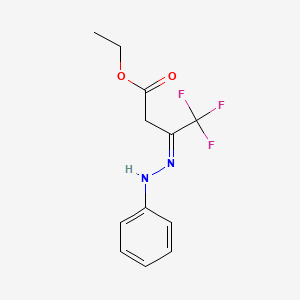 molecular formula C12H13F3N2O2 B5404889 ethyl 4,4,4-trifluoro-3-(phenylhydrazono)butanoate 