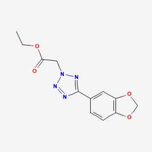 molecular formula C12H12N4O4 B5404922 ethyl [5-(1,3-benzodioxol-5-yl)-2H-tetrazol-2-yl]acetate 