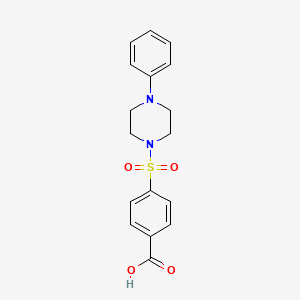 molecular formula C17H18N2O4S B5404943 4-[(4-phenylpiperazin-1-yl)sulfonyl]benzoic acid 