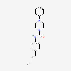 molecular formula C21H27N3O B5404981 N-(4-butylphenyl)-4-phenyl-1-piperazinecarboxamide 