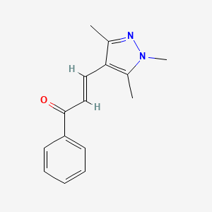 1-phenyl-3-(1,3,5-trimethyl-1H-pyrazol-4-yl)-2-propen-1-one