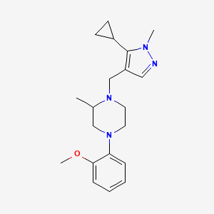 1-[(5-cyclopropyl-1-methyl-1H-pyrazol-4-yl)methyl]-4-(2-methoxyphenyl)-2-methylpiperazine