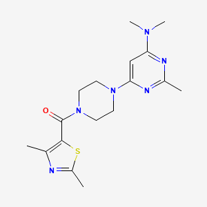 6-{4-[(2,4-dimethyl-1,3-thiazol-5-yl)carbonyl]-1-piperazinyl}-N,N,2-trimethyl-4-pyrimidinamine