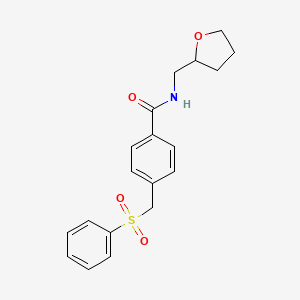 4-[(phenylsulfonyl)methyl]-N-(tetrahydro-2-furanylmethyl)benzamide