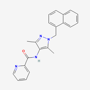 N-[3,5-dimethyl-1-(naphthalen-1-ylmethyl)pyrazol-4-yl]pyridine-2-carboxamide