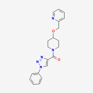 2-[({1-[(1-phenyl-1H-1,2,3-triazol-4-yl)carbonyl]-4-piperidinyl}oxy)methyl]pyridine