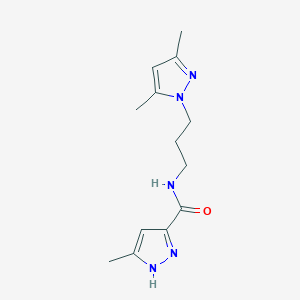 N-[3-(3,5-dimethyl-1H-pyrazol-1-yl)propyl]-3-methyl-1H-pyrazole-5-carboxamide