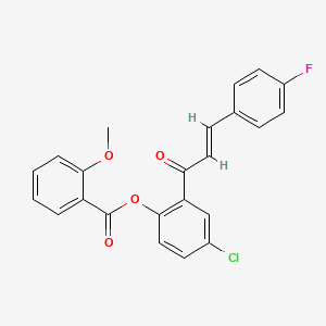 4-chloro-2-[3-(4-fluorophenyl)acryloyl]phenyl 2-methoxybenzoate