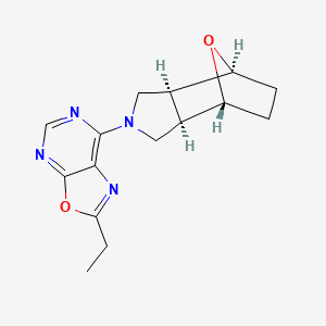 (1R*,2R*,6S*,7S*)-4-(2-ethyl[1,3]oxazolo[5,4-d]pyrimidin-7-yl)-10-oxa-4-azatricyclo[5.2.1.0~2,6~]decane