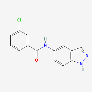 molecular formula C14H10ClN3O B5405054 3-chloro-N-(1H-indazol-5-yl)benzamide 