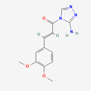 molecular formula C13H14N4O3 B5405070 4-[3-(3,4-dimethoxyphenyl)acryloyl]-4H-1,2,4-triazol-3-amine 