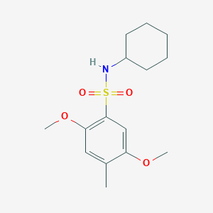 [(2,5-Dimethoxy-4-methylphenyl)sulfonyl]cyclohexylamine