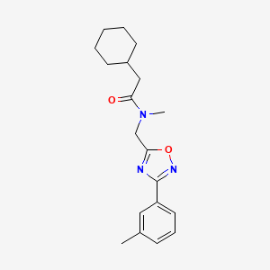 2-cyclohexyl-N-methyl-N-{[3-(3-methylphenyl)-1,2,4-oxadiazol-5-yl]methyl}acetamide