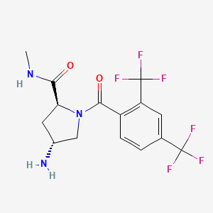 (4R)-4-amino-1-[2,4-bis(trifluoromethyl)benzoyl]-N-methyl-L-prolinamide