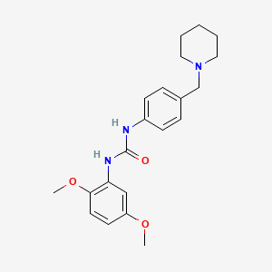 molecular formula C21H27N3O3 B5405174 1-(2,5-Dimethoxyphenyl)-3-[4-(piperidin-1-ylmethyl)phenyl]urea 