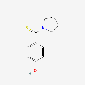 1-((4-Hydroxyphenyl)thioxomethyl)pyrrolidine