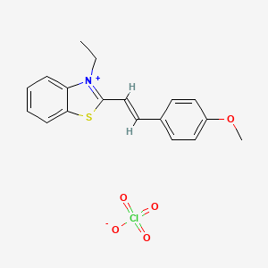 3-ethyl-2-[(E)-2-(4-methoxyphenyl)ethenyl]-1,3-benzothiazol-3-ium;perchlorate