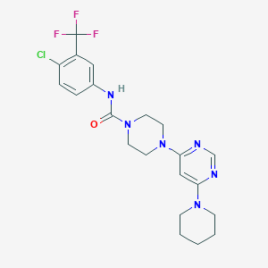 N-[4-chloro-3-(trifluoromethyl)phenyl]-4-[6-(1-piperidinyl)-4-pyrimidinyl]-1-piperazinecarboxamide