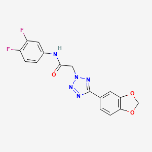 molecular formula C16H11F2N5O3 B5405203 2-[5-(1,3-benzodioxol-5-yl)-2H-tetrazol-2-yl]-N-(3,4-difluorophenyl)acetamide 