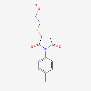 3-[(2-Hydroxyethyl)sulfanyl]-1-(4-methylphenyl)pyrrolidine-2,5-dione