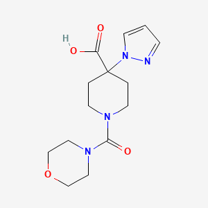 1-(morpholin-4-ylcarbonyl)-4-(1H-pyrazol-1-yl)piperidine-4-carboxylic acid