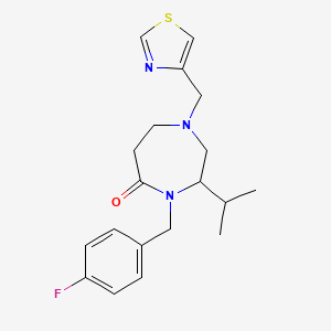 4-(4-fluorobenzyl)-3-isopropyl-1-(1,3-thiazol-4-ylmethyl)-1,4-diazepan-5-one