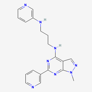 N-[1-methyl-6-(3-pyridinyl)-1H-pyrazolo[3,4-d]pyrimidin-4-yl]-N'-3-pyridinyl-1,3-propanediamine