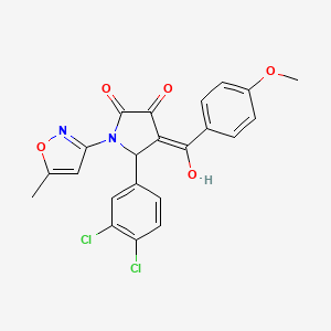 5-(3,4-dichlorophenyl)-3-hydroxy-4-(4-methoxybenzoyl)-1-(5-methyl-3-isoxazolyl)-1,5-dihydro-2H-pyrrol-2-one