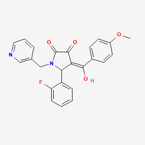 5-(2-fluorophenyl)-3-hydroxy-4-(4-methoxybenzoyl)-1-(3-pyridinylmethyl)-1,5-dihydro-2H-pyrrol-2-one