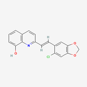 2-[2-(6-chloro-1,3-benzodioxol-5-yl)vinyl]-8-quinolinol