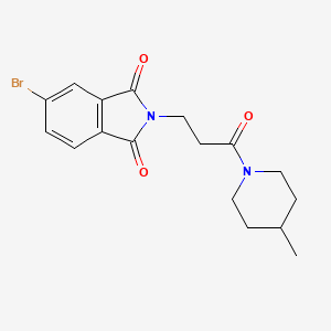 5-bromo-2-[3-(4-methyl-1-piperidinyl)-3-oxopropyl]-1H-isoindole-1,3(2H)-dione