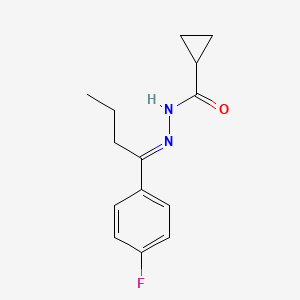 N'-[1-(4-fluorophenyl)butylidene]cyclopropanecarbohydrazide