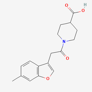 1-[(6-methyl-1-benzofuran-3-yl)acetyl]piperidine-4-carboxylic acid