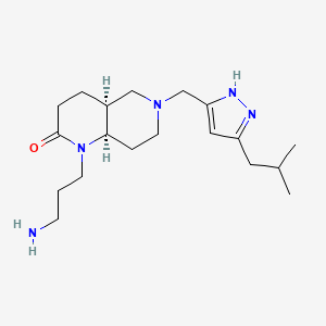 rel-(4aS,8aR)-1-(3-aminopropyl)-6-[(5-isobutyl-1H-pyrazol-3-yl)methyl]octahydro-1,6-naphthyridin-2(1H)-one dihydrochloride