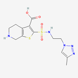 2-({[2-(4-methyl-1H-1,2,3-triazol-1-yl)ethyl]amino}sulfonyl)-4,5,6,7-tetrahydrothieno[2,3-c]pyridine-3-carboxylic acid