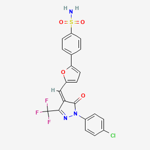 4-(5-{[1-(4-chlorophenyl)-5-oxo-3-(trifluoromethyl)-1,5-dihydro-4H-pyrazol-4-ylidene]methyl}-2-furyl)benzenesulfonamide