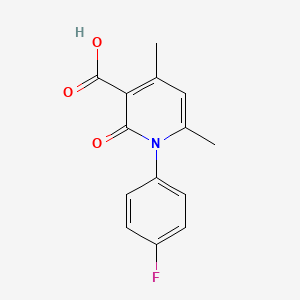 molecular formula C14H12FNO3 B5405859 1-(4-fluorophenyl)-4,6-dimethyl-2-oxo-1,2-dihydropyridine-3-carboxylic acid 