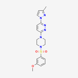 3-{4-[(3-methoxyphenyl)sulfonyl]-1-piperazinyl}-6-(3-methyl-1H-pyrazol-1-yl)pyridazine