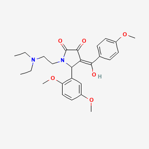 1-[2-(diethylamino)ethyl]-5-(2,5-dimethoxyphenyl)-3-hydroxy-4-(4-methoxybenzoyl)-1,5-dihydro-2H-pyrrol-2-one