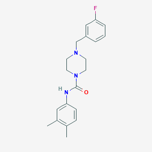 N-(3,4-dimethylphenyl)-4-(3-fluorobenzyl)-1-piperazinecarboxamide