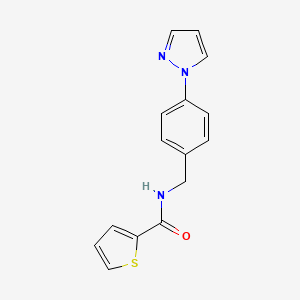 molecular formula C15H13N3OS B5406202 N-[4-(1H-pyrazol-1-yl)benzyl]-2-thiophenecarboxamide 