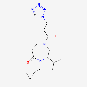 4-(cyclopropylmethyl)-3-isopropyl-1-[3-(1H-tetrazol-1-yl)propanoyl]-1,4-diazepan-5-one